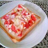 朝食に☆簡単トマト食パン